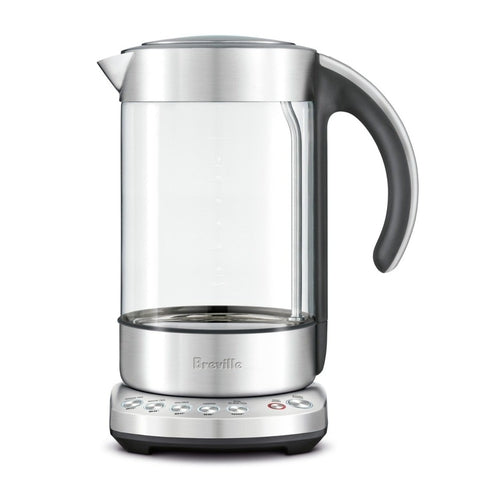 Breville BKE840CLR Smart Electric Kettle with Temperature Control - 1.8L Clear Glass Water Boiler for Tea, Coffee & Cooking - Fast Heating & Keep Warm Function for Home & Office Use