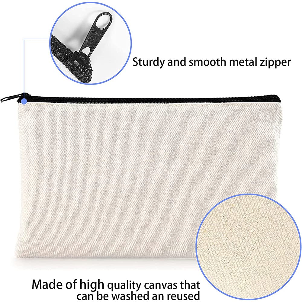 Teacher Printed Zip Canvas Pouch - Waterproof Makeup Bag for Travel & Daily Use | Cosmetic Organizer, Toiletry Bag, Bridesmaid Gift, Pencil Case, Wash Bag & Coin Purse | Perfect for School, Work, Travel & Bridal Party Essentials