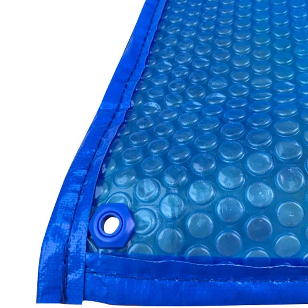 Rectangular Solar Pool Cover with Grommets - 400µm Thick Thermal Bubble Blanket for Above Ground Pools - Summer & Winter Protection (6ft×19ft/2m×6m) - Energy Efficient Heating & Debris Protection for Backyard Swimming Pools
