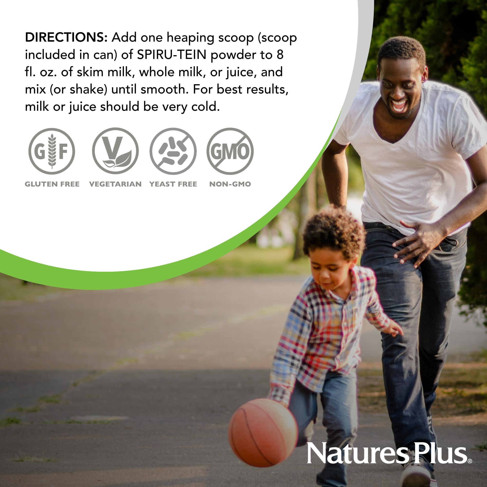 Natures Plus SPIRU-TEIN Vanilla Protein Powder - 2.12 lbs (Pack of 3) - Spirulina Superfood with Vitamins & Minerals for Energy Boost - Vegetarian, Gluten Free - 96 Servings - Perfect for Smoothies, Post-Workout Recovery & Healthy Meal Replacement