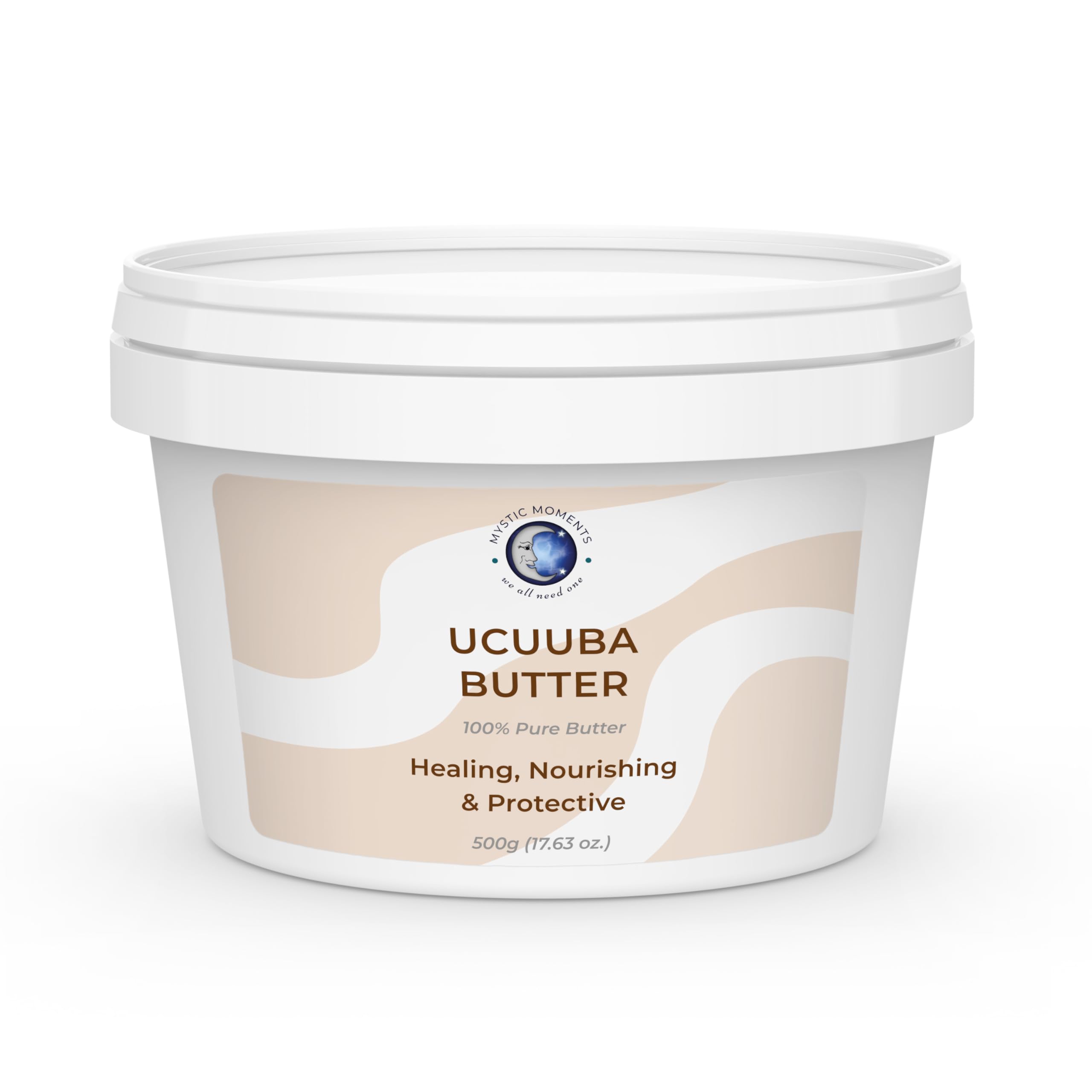 Pure & Natural Ucuuba Virgin Butter 500g - GMO Free Cosmetic Butter for Skin & Hair Care | Mystic Moments | Perfect for DIY Lotions, Balms & Soaps