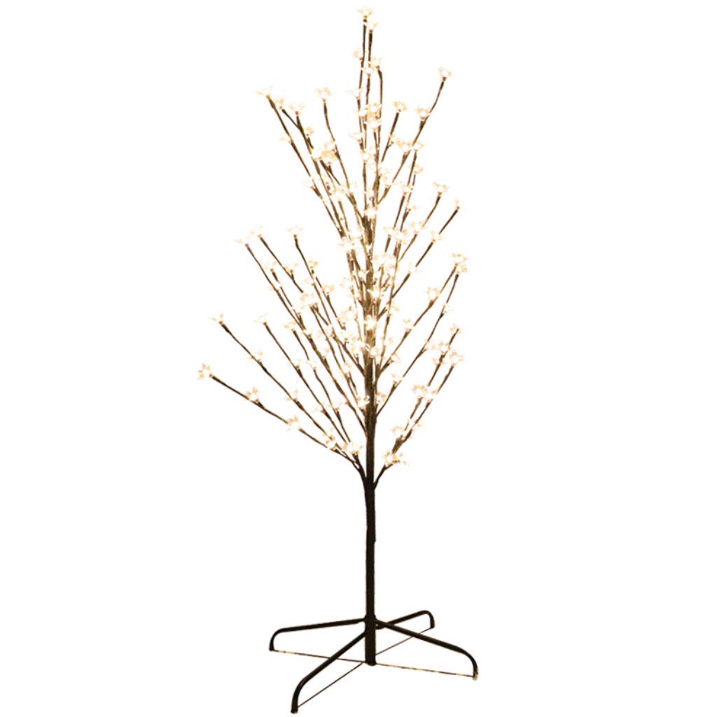COKUERA 4ft Floor Lamp with Warm White LED Cherry Blossom Tree - Modern Standing Light for Bedroom, Living Room, Office - Remote Controlled Color Changing Pre-Lit Christmas Tree Lamp (Warm White) | Perfect for Home Decor, Holiday Lighting & Relaxing Ambience