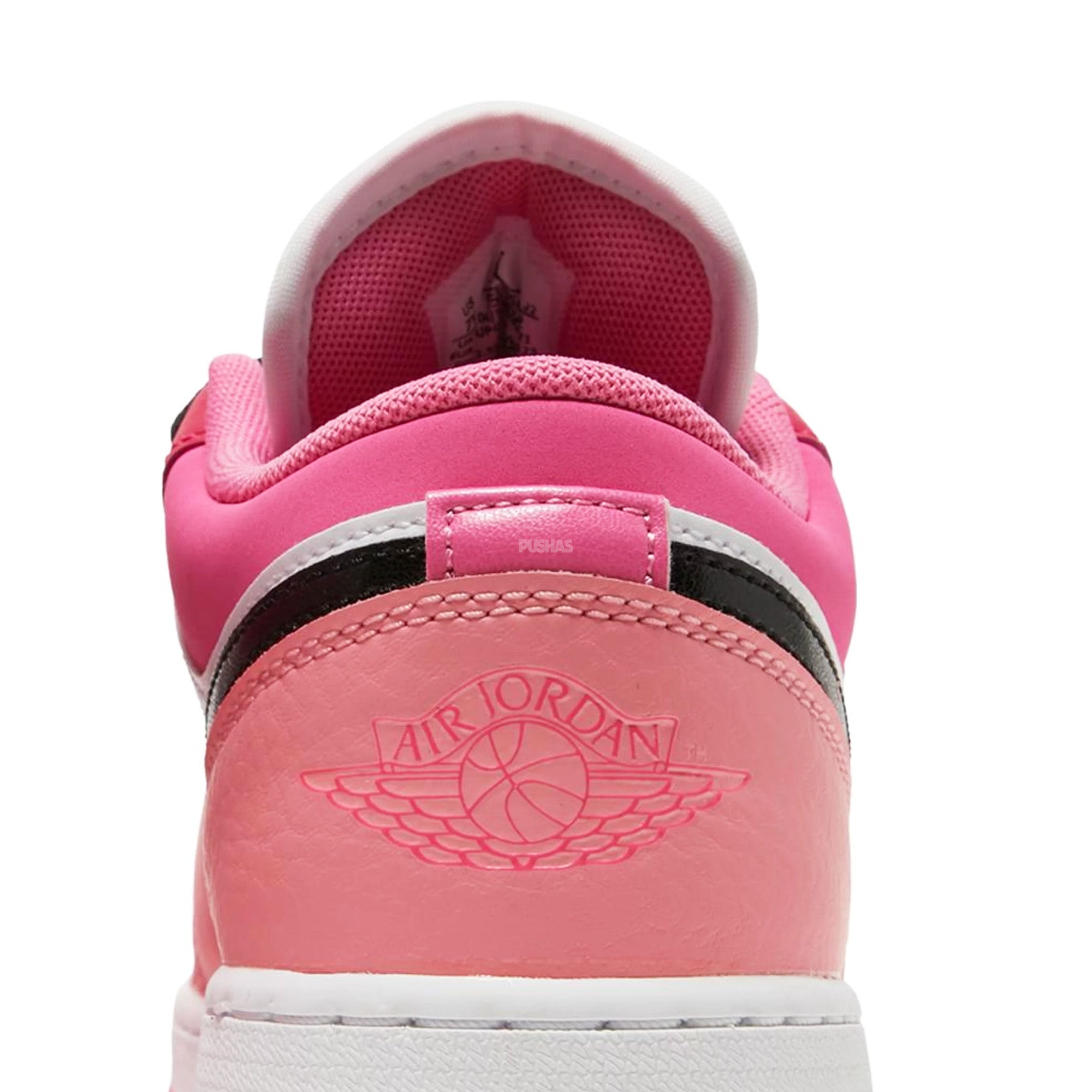 Air Jordan 1 Low 'White Pinksicle' GS Sneakers - Girls' Pink & White Basketball Shoes for Casual Wear & Street Style Fashion