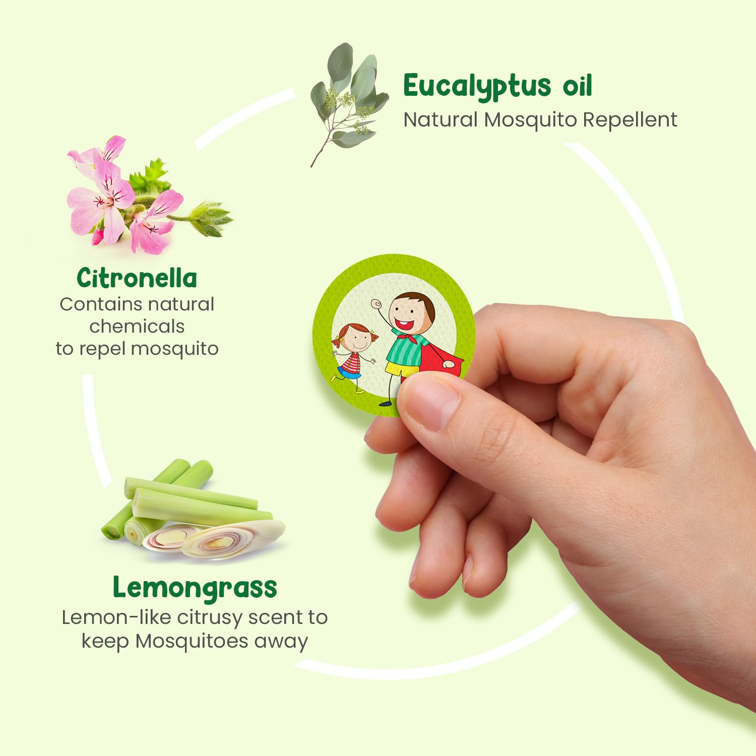 Mother Sparsh 100% Natural Mosquito Repellent Patches for Babies & Kids - 24 Patches with 12-Hour Protection | Citronella, Lemongrass & Eucalyptus Oil | Safe for Skin | Protects Against Dengue, Malaria & Chikungunya | Ideal for Outdoor Play, Travel & Camping