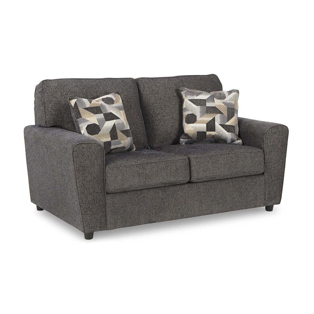 Cascilla Loveseat in Slate - Modern Small Sofa for Living Room, Apartment, or Office - Perfect for Cozy Seating and Stylish Home Decor