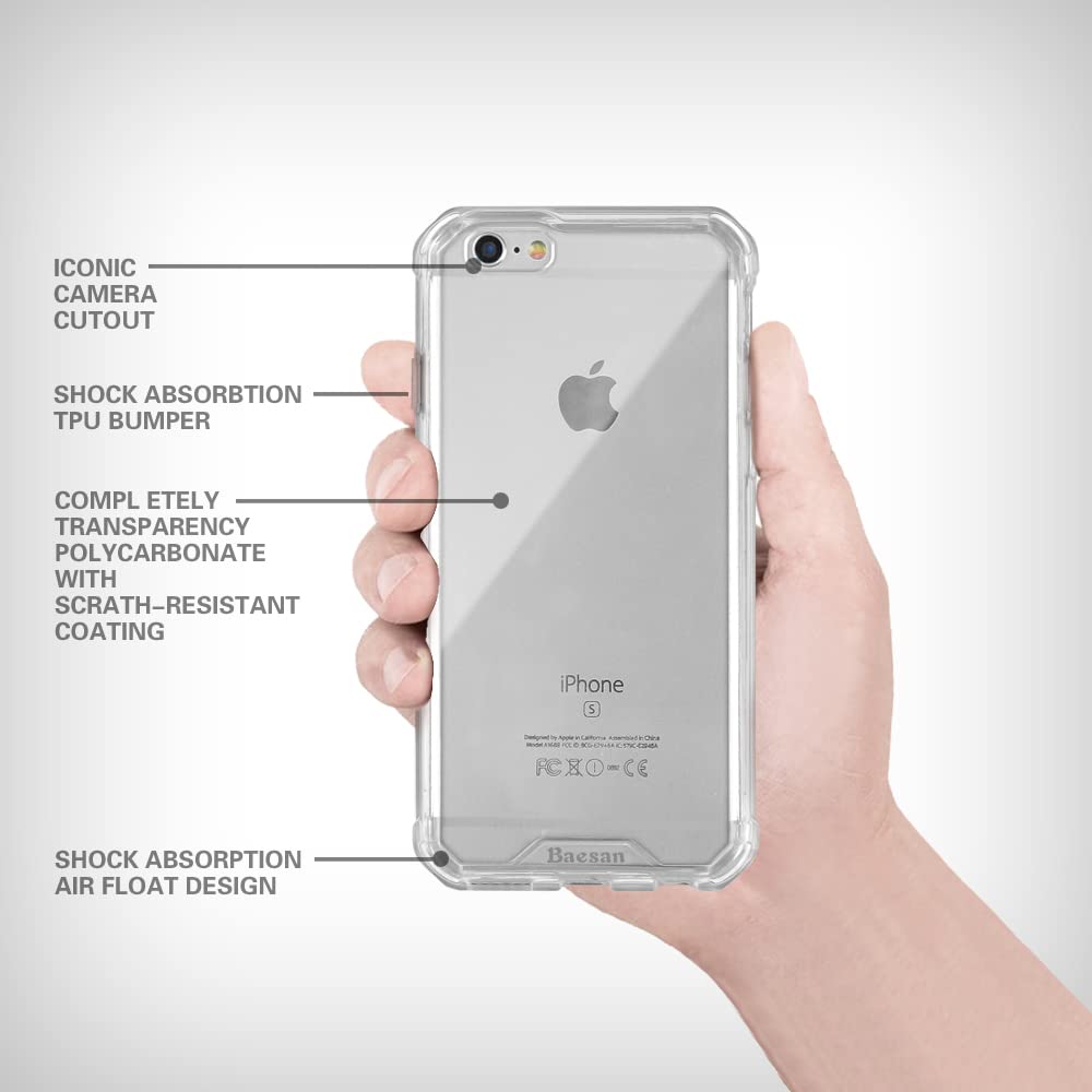 Slim Transparent TPU Phone Case with PC Hard Panel - For Everyday Protection
