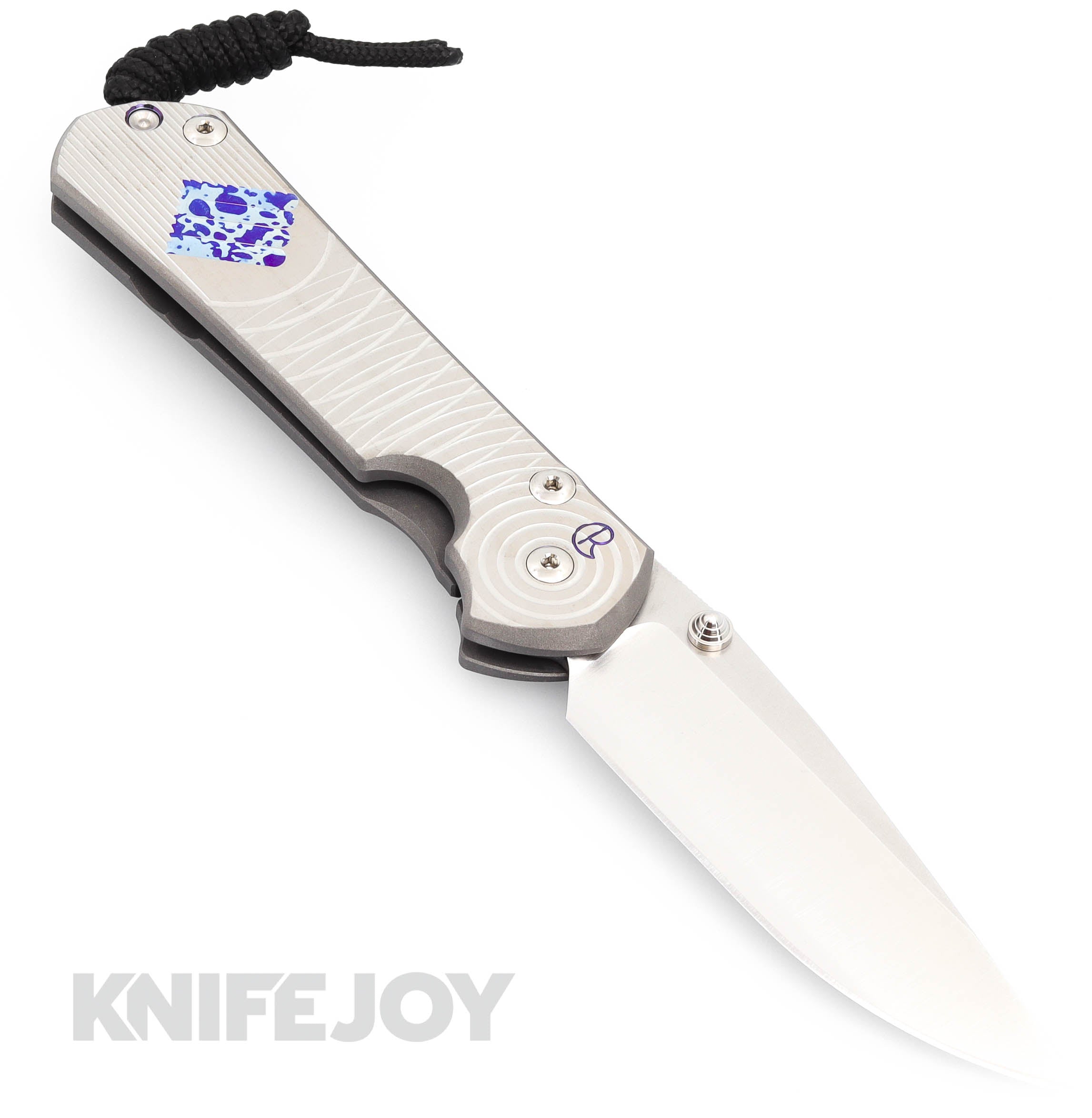 Chris Reeve Knives LEFT HAND Large Sebenza 31 Drop Point Folding Knife - Magnacut Blade with Unique Graphic & Titanium Handles | EDC, Outdoor Survival, Camping, Hunting Gear