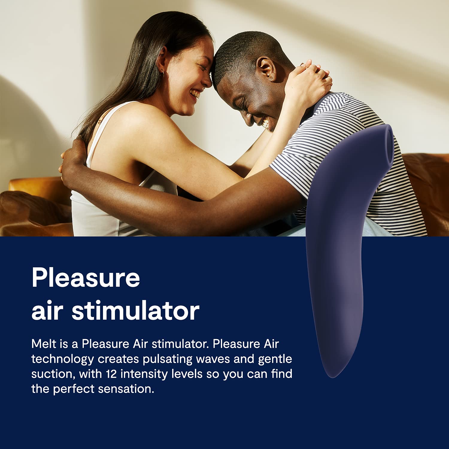 We-Vibe Melt Clitoral Stimulator - App Controlled Clit Sucker Vibrator for Women & Couples, 12 Intensity Levels, Long Distance Play, Waterproof Adult Sex Toy - Perfect for Solo Play & Couples Intimacy (Blue)