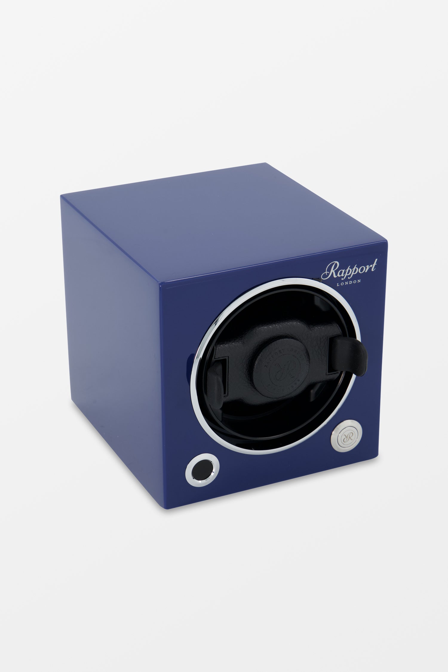 Premium Admiral Blue Evolution Single Watch Winder - Automatic Watch Storage & Display Case - Perfect for Luxury Watch Collection & Nightstand Organization