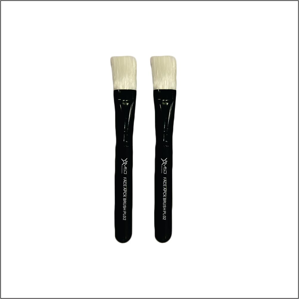 XMSD Flat Face Pack Applicator Brush for Women - 2 Pack, Soft Bristle Makeup Brush for Facial Mask & Skincare, Perfect for Spa, Salon & Home Beauty Routine
