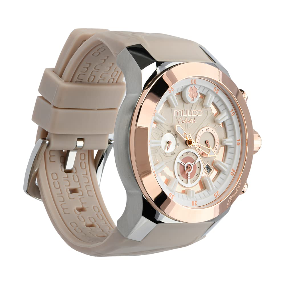 Mulco Women's Watch - Silver Stainless Steel with Rose Gold & Mother of Pearl - for Elegant Occasions
