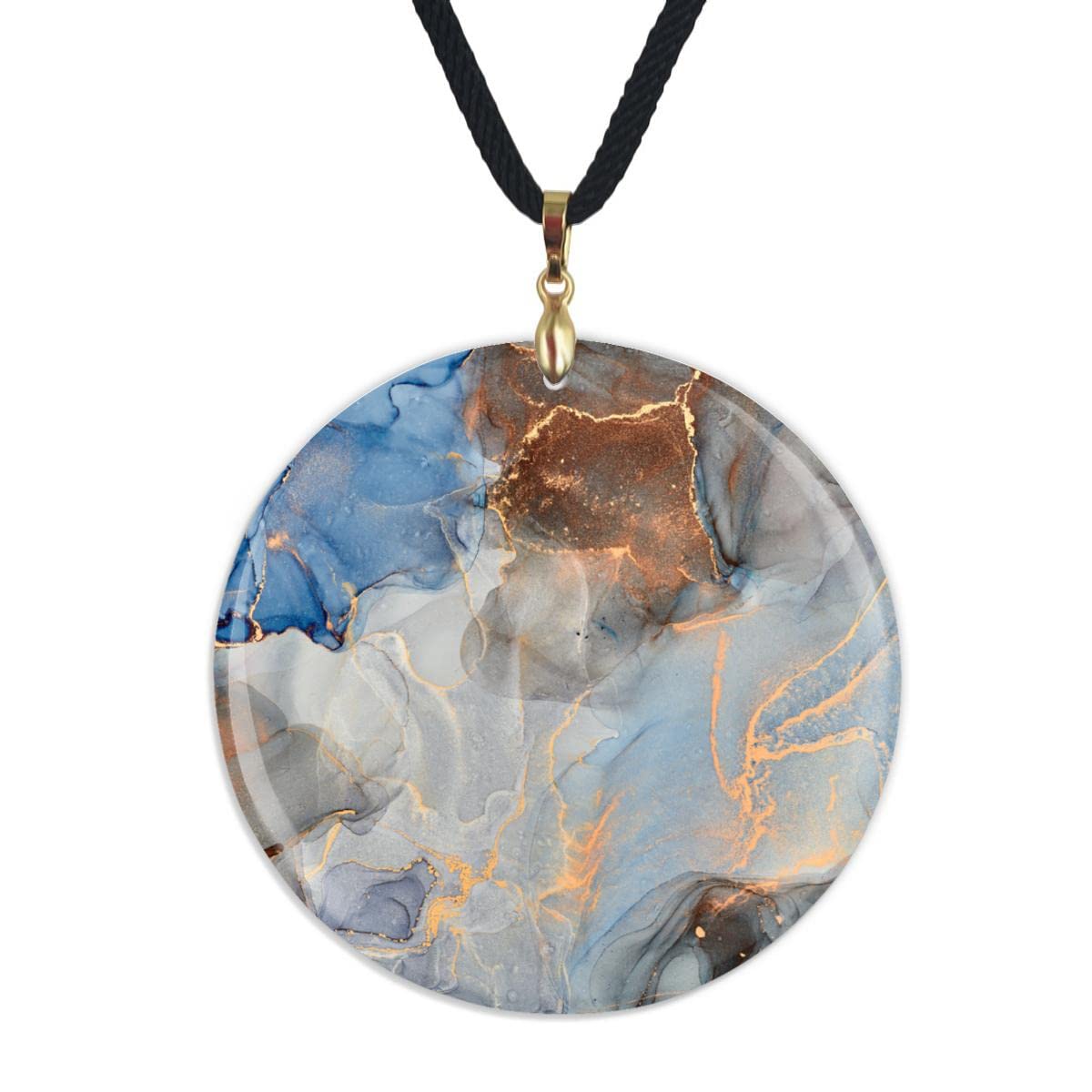 Modern Marble Texture Seashell Necklace for Teens - Personalized Name Necklace with Adjustable Chain - Unique Charm Gift for Husband, Wife, or Loved Ones - Perfect for Anniversaries, Birthdays & Special Occasions