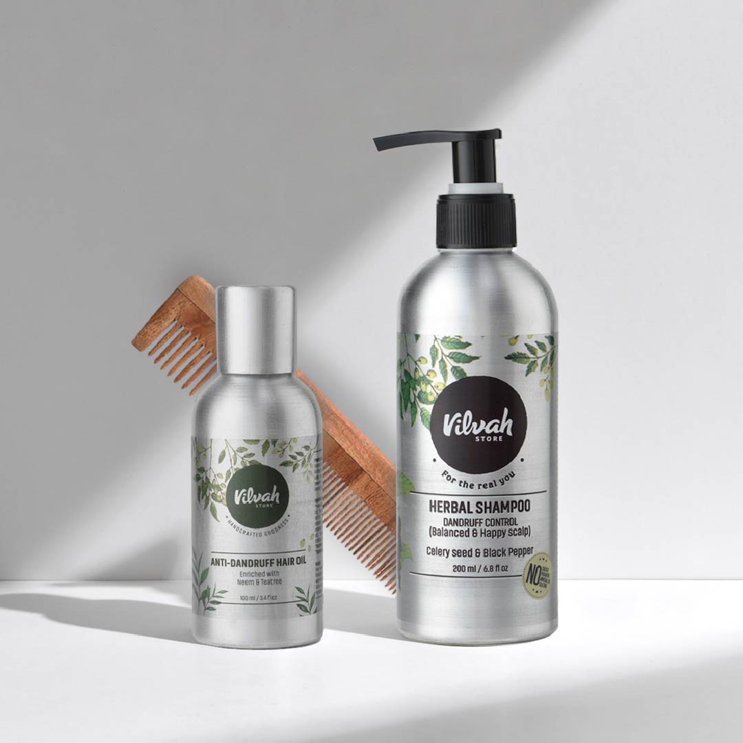 Anti Dandruff Kit for Men & Women - Scalp Treatment & Hair Care Set for Dry, Itchy Scalp - Best for Dandruff Control & Healthy Hair Growth | Home & Travel Use