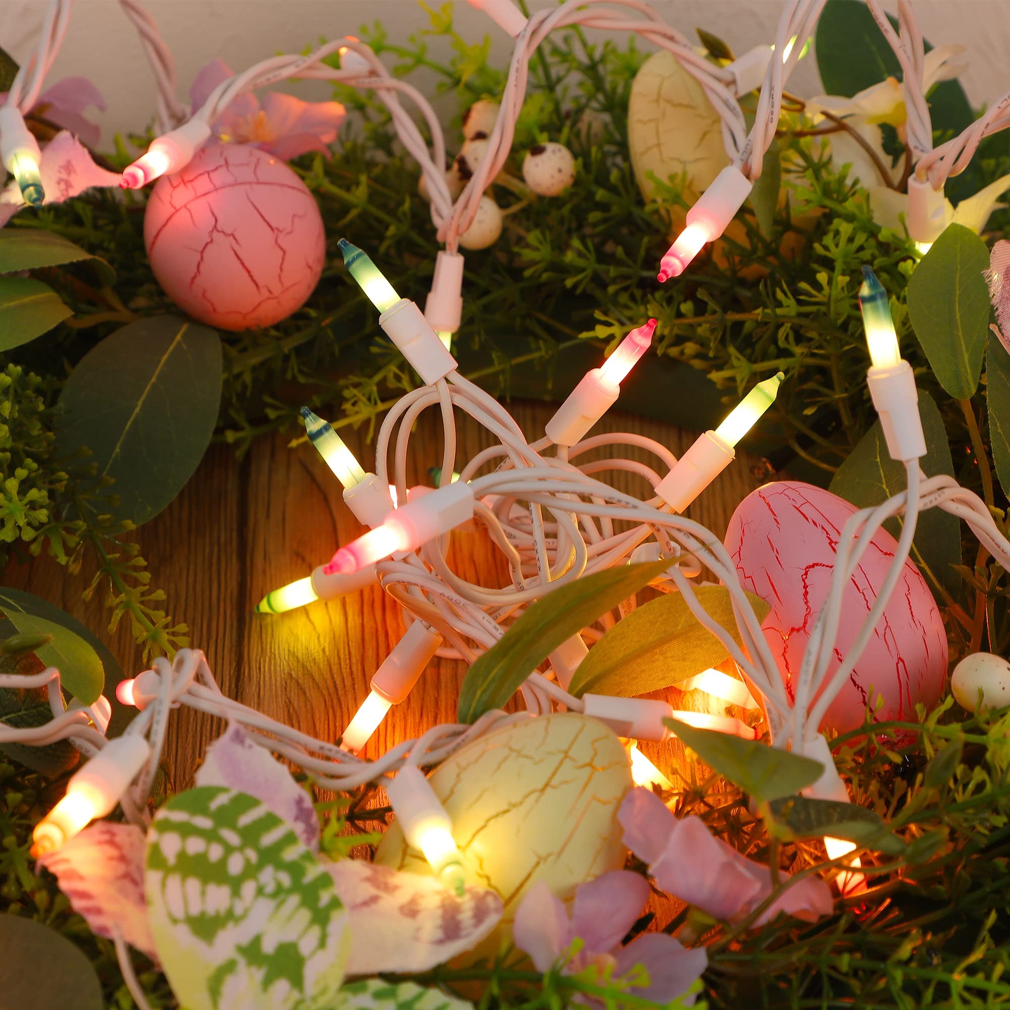 WATERGLIDE 50-Count Pastel Fairy Lights - UL Certified 120V Mini String Lights for Easter, Christmas, Patio, Wreath, Garland & Indoor/Outdoor Decor | Perfect for Garden Parties, Holiday Displays & Cozy Home Ambiance
