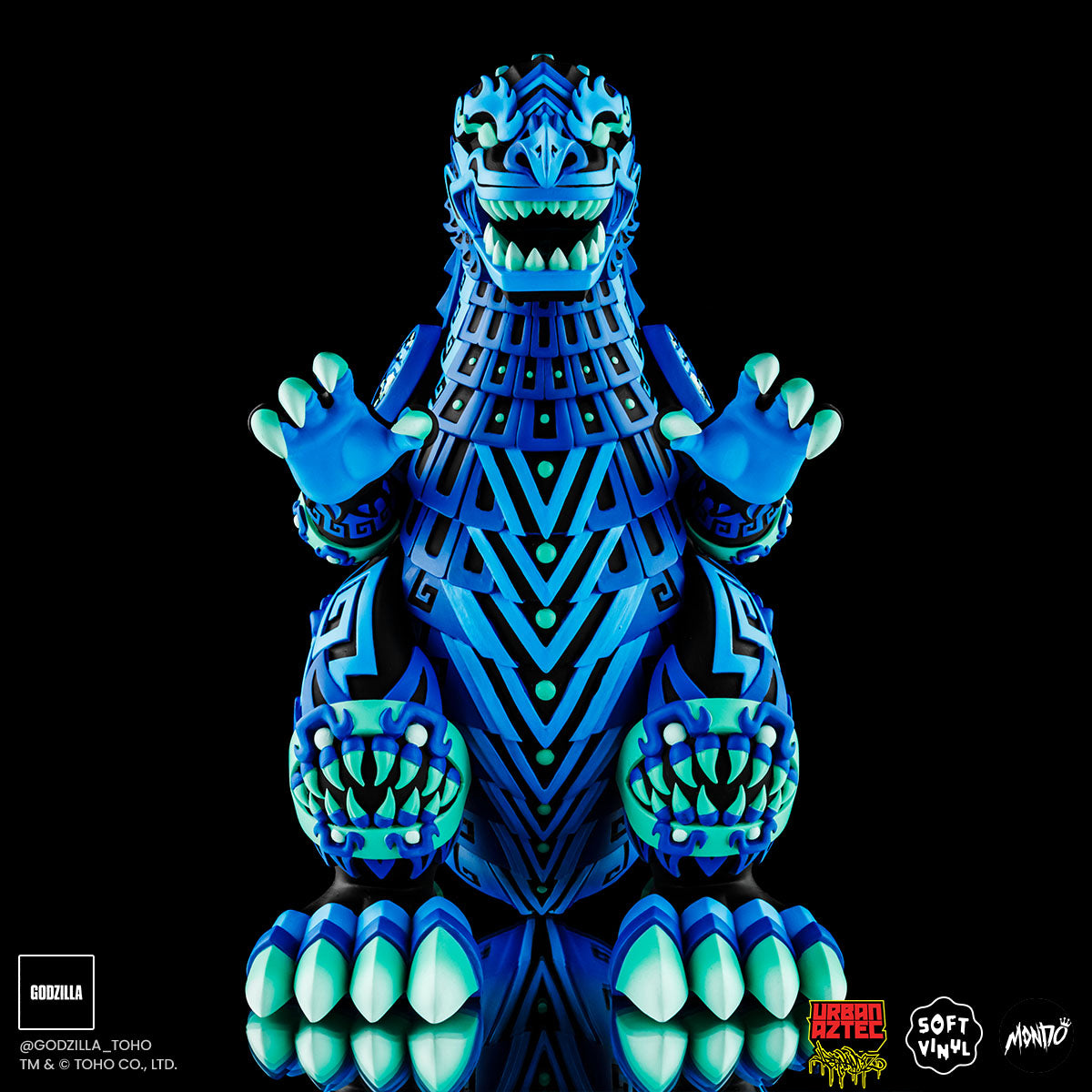 Urban Aztec Godzilla Vinyl Designer Figure - Heat Ray Variant Timed Edition | Collectible Monster Toy for Display & Gifts | Perfect for Anime Fans & Pop Culture Collectors