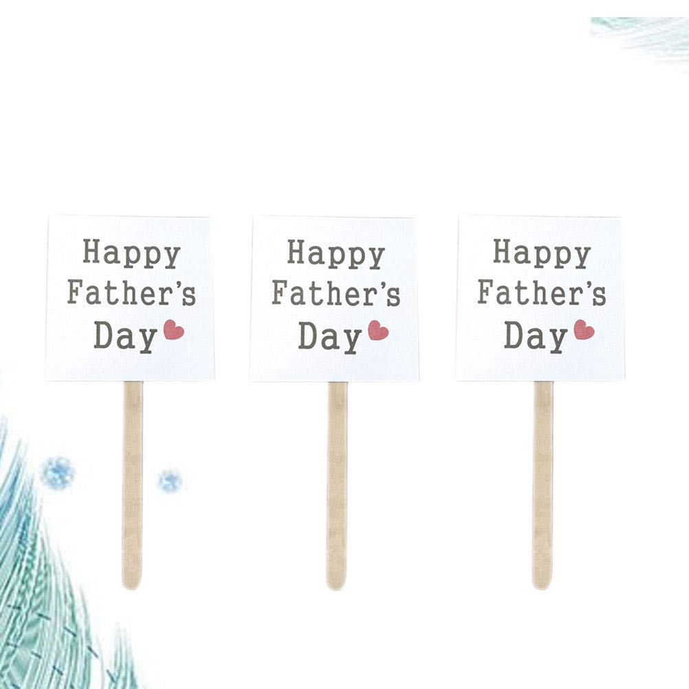 25pcs Happy Father's Day Cake Toppers - Creative Cupcake Picks for Birthday, Anniversary & Party Decorations - Premium Cake Decorating Supplies for Dad's Special Day Celebrations