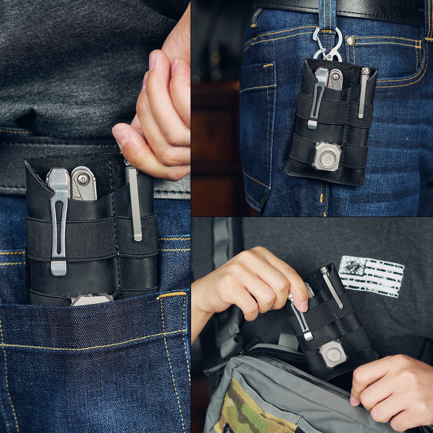 VIPERADE PL5 EDC Organizer Pouch - Slim Tactical Gear Pouch with MOLLE Webbing & Customizable Patch Panel for Everyday Carry Essentials | Perfect for Hiking, Camping & Outdoor Adventures