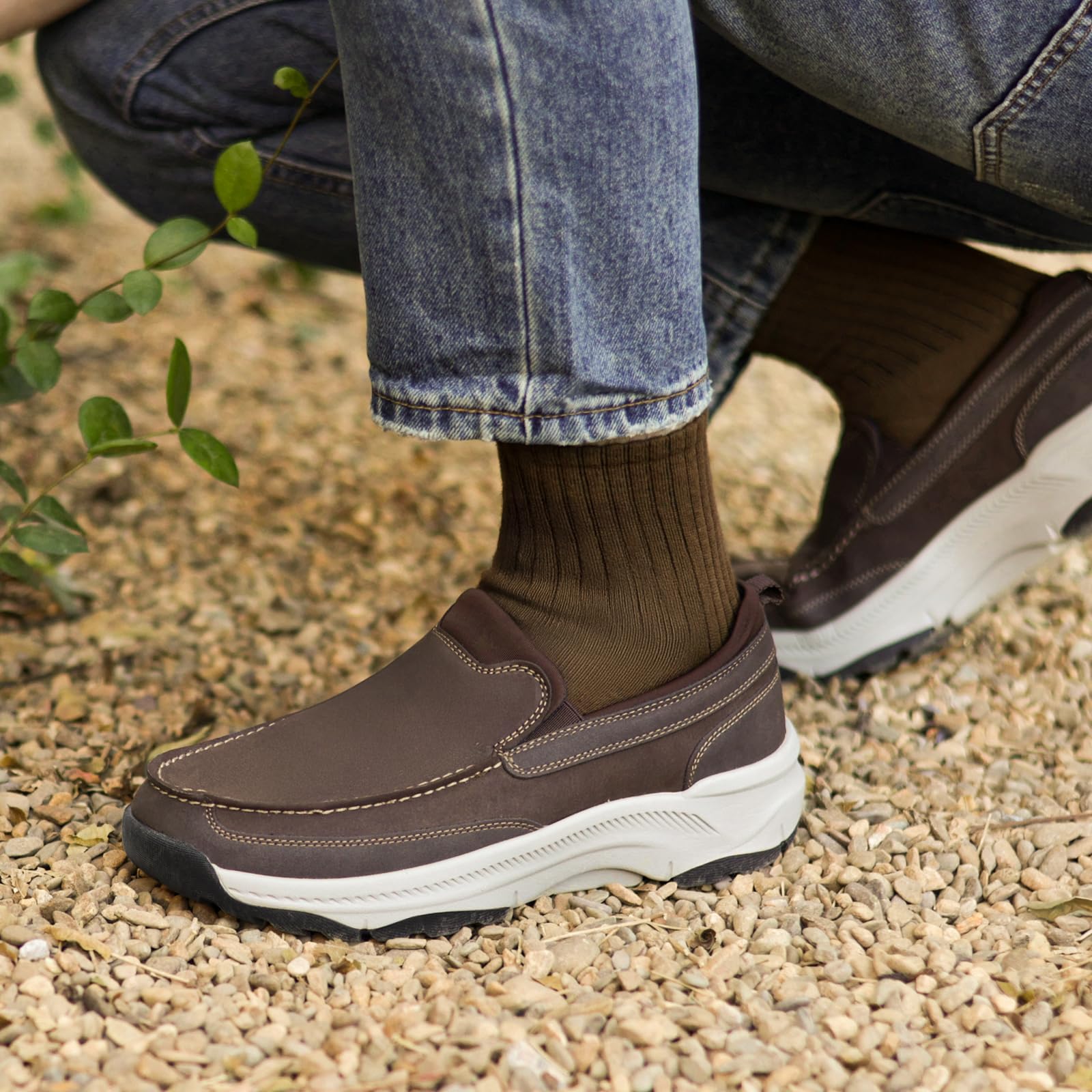 **Orthopedic Slip-On Walking Shoes for Men – Comfortable & Supportive for Daily Use, Work, and Travel**