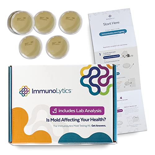 ImmunoLytics DIY Mold Test Kit for Home - Easy to Use Professional Mold Detection Kit with Lab Analysis (6 Rooms/Plates) - Ideal for Homeowners, Renters & Property Inspectors to Identify Mold in Bedrooms, Bathrooms & Basements