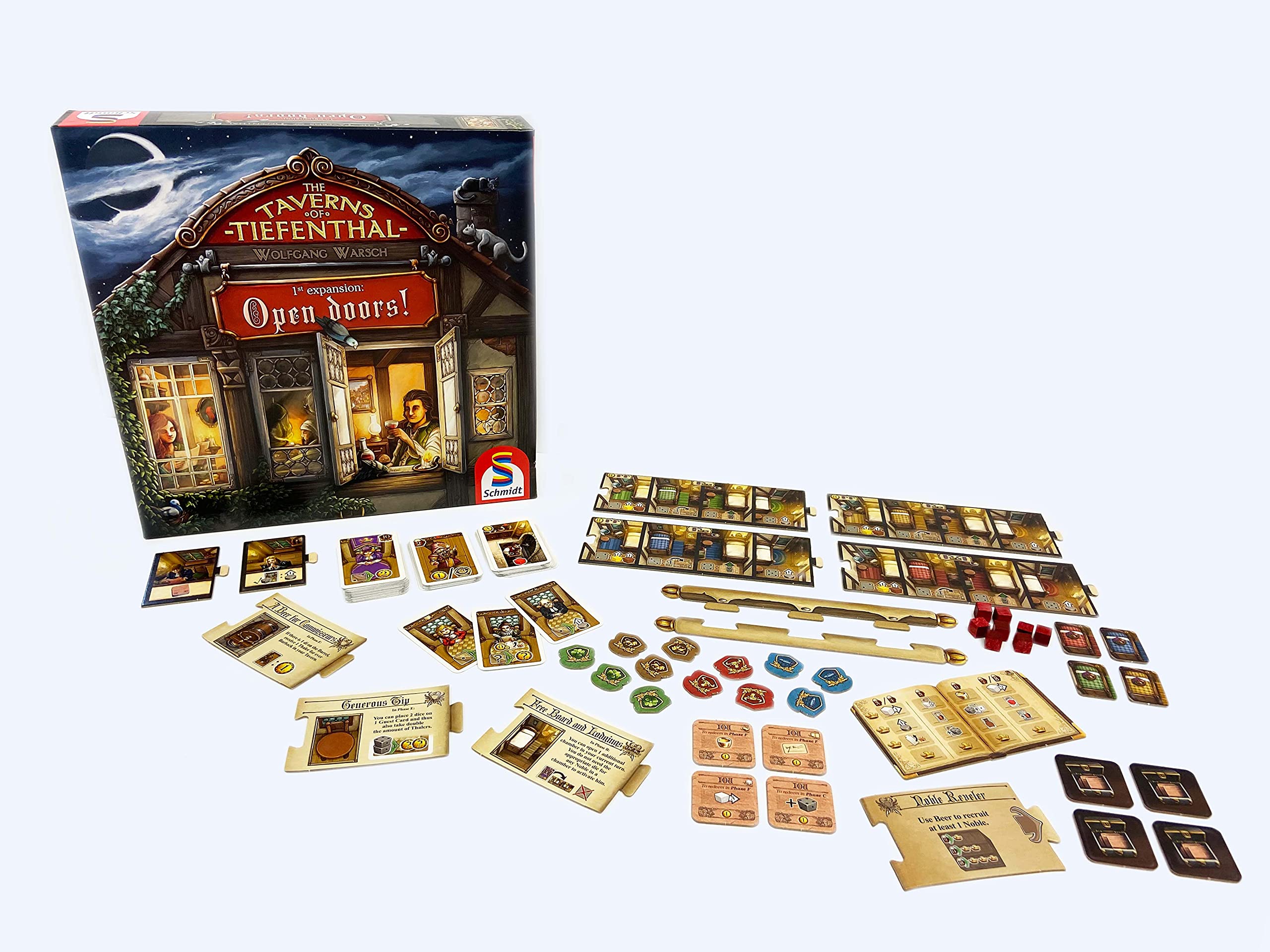 The Taverns of Tiefenthal: Open Doors Expansion Board Game by Schmidt | Strategy Game for Ages 12+ | 2-4 Players | 60 Min Playtime | Perfect for Family Game Nights & Strategy Enthusiasts