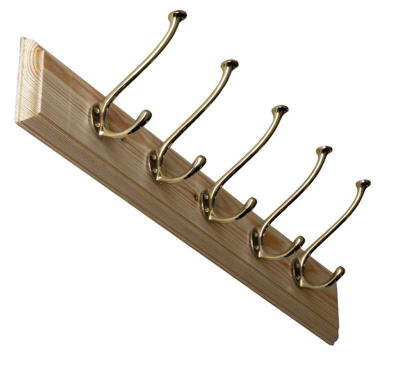 Kroklist 65 cm Fur Coat Hanger with Hat Hook - Brass Finish for Wardrobe & Closet Organization | Perfect for Hanging Coats, Jackets, and Accessories
