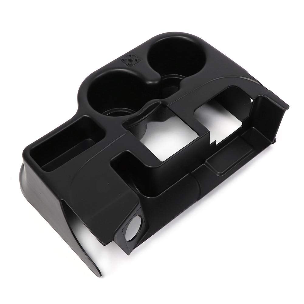 Black Center Console Tray Storage Box with Cup Holder - Fits Dodge Ram 1500 2500 3500 (2003-2012 Models) - Perfect for Organizing Car Accessories, Snacks & Drinks on Road Trips
