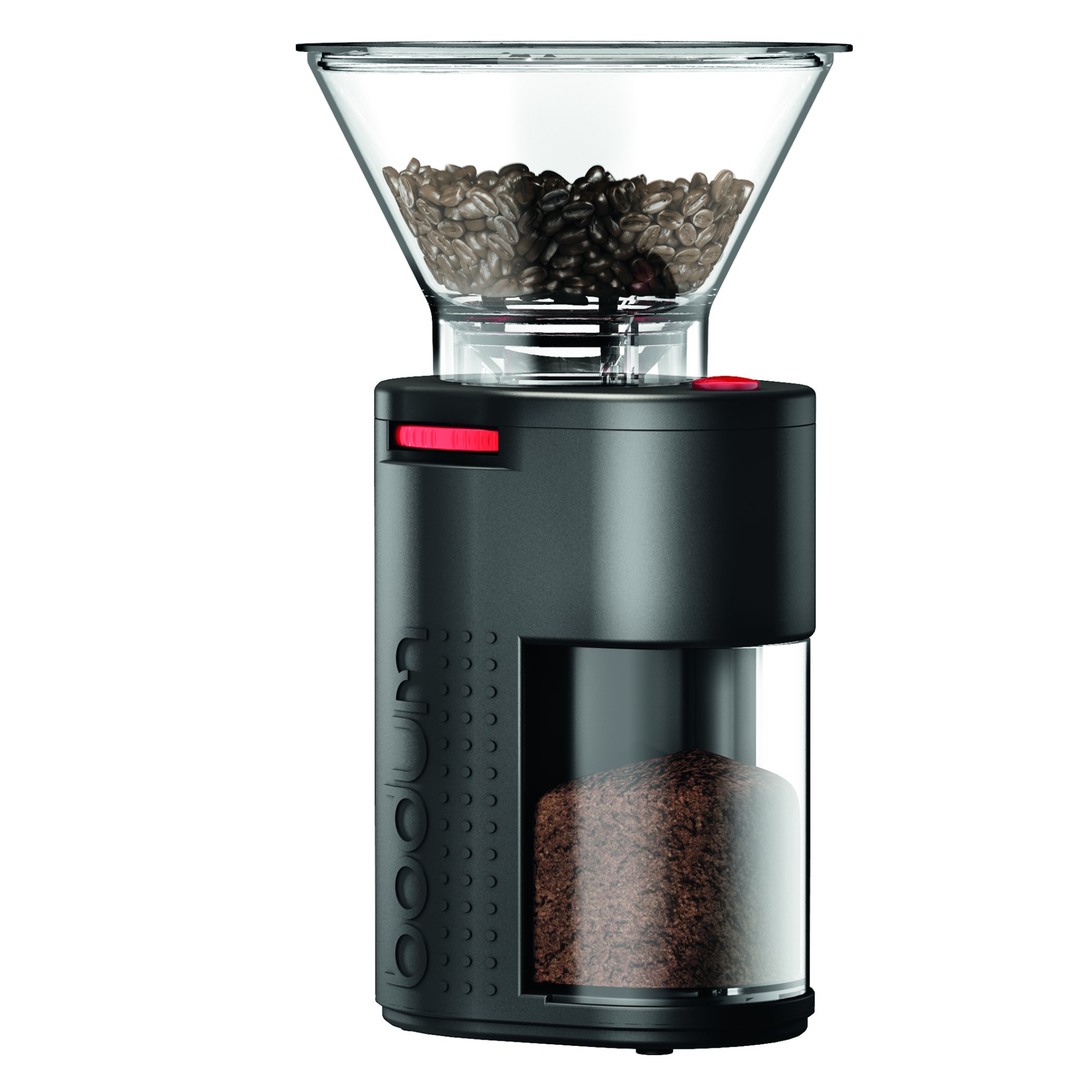 Bodum Bistro Standard Conical Burr Electric Coffee Grinder - 12 Inch Black Coffee Bean Grinder for Espresso, French Press & Drip Coffee | Perfect for Home & Office Use