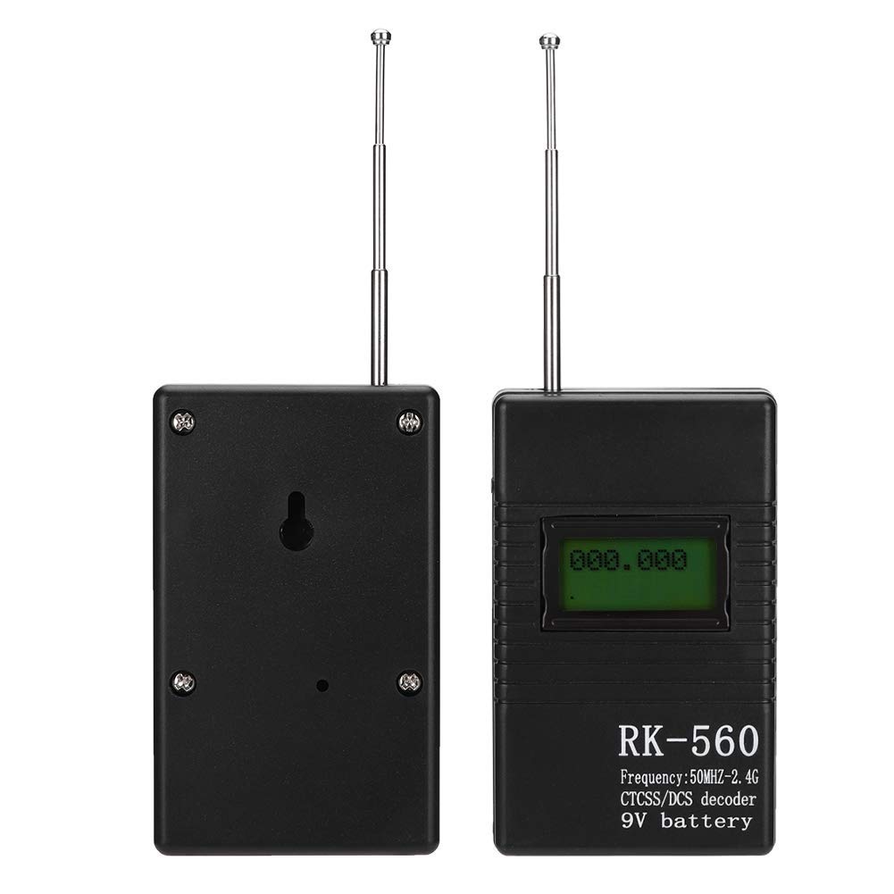 RK560 Mini Radio Frequency Counter Meter 50MHz-2.4GHz with CTCSS/DCS Decoder - Portable Handheld Frequency Counter for Ham Radio, Walkie Talkie, Signal Testing (1K/0.1K Resolution) - Ideal for Field Work, Electronics Repair & Wireless Communication