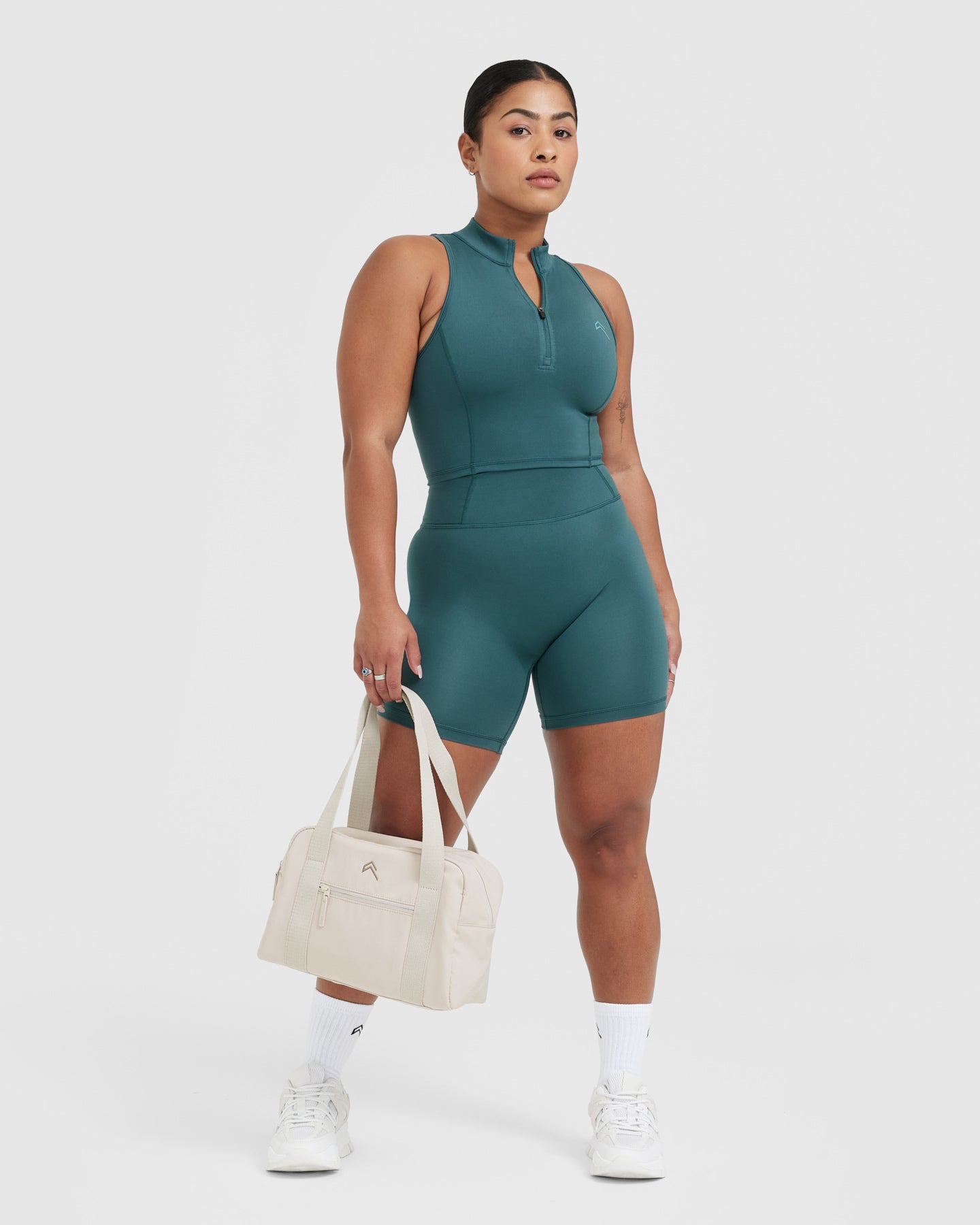 Mini Go To Gym Bag - Lightweight & Compact Sand Color Workout Tote for Women & Men - Perfect for Yoga, Fitness, Travel & Beach Essentials