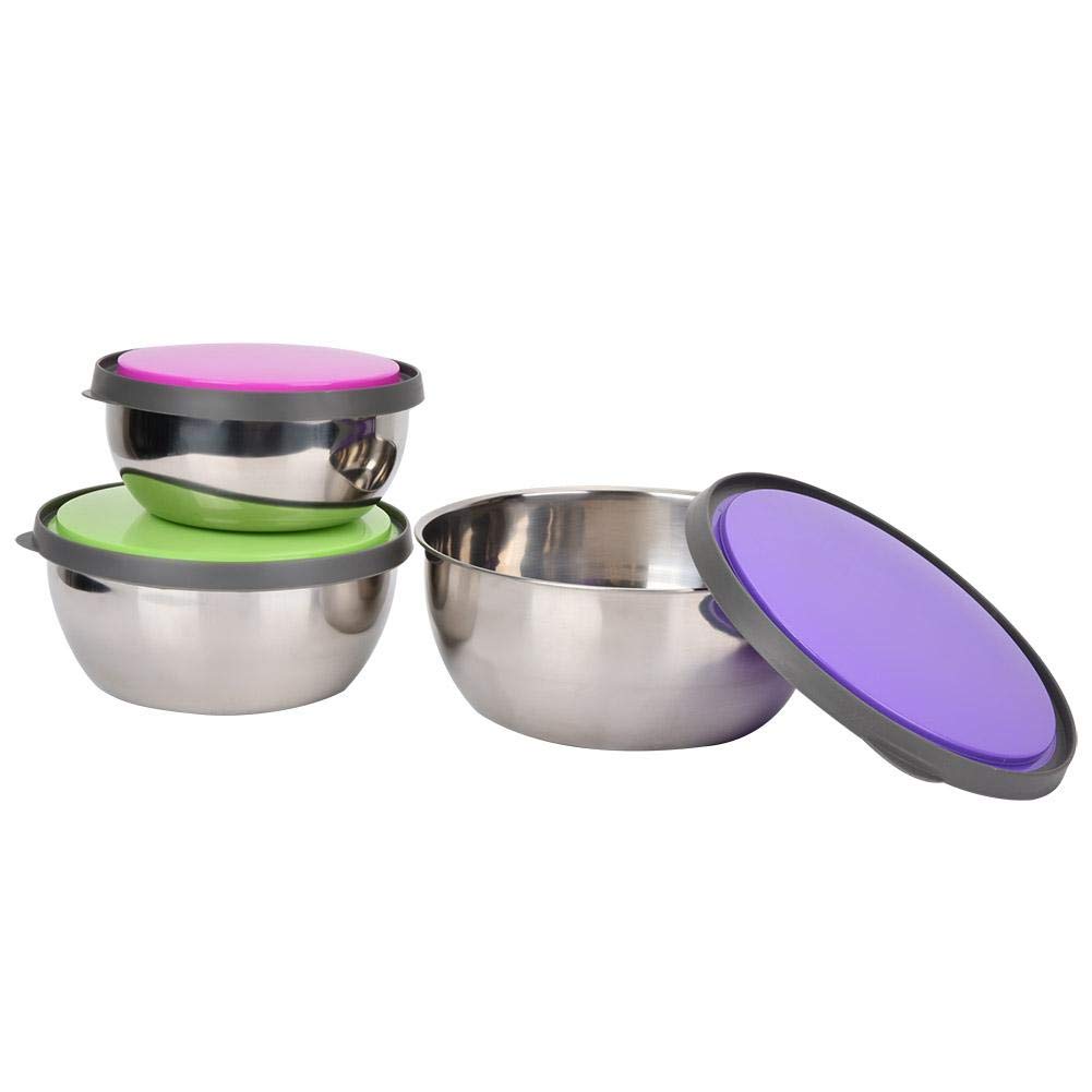 Alinory 3-Piece Stainless Steel Airtight Food Storage Containers with Lids - BPA-Free Kitchen Organizers for Meal Prep, Leftovers & Pantry Storage - Perfect for Home, Office & Camping Use
