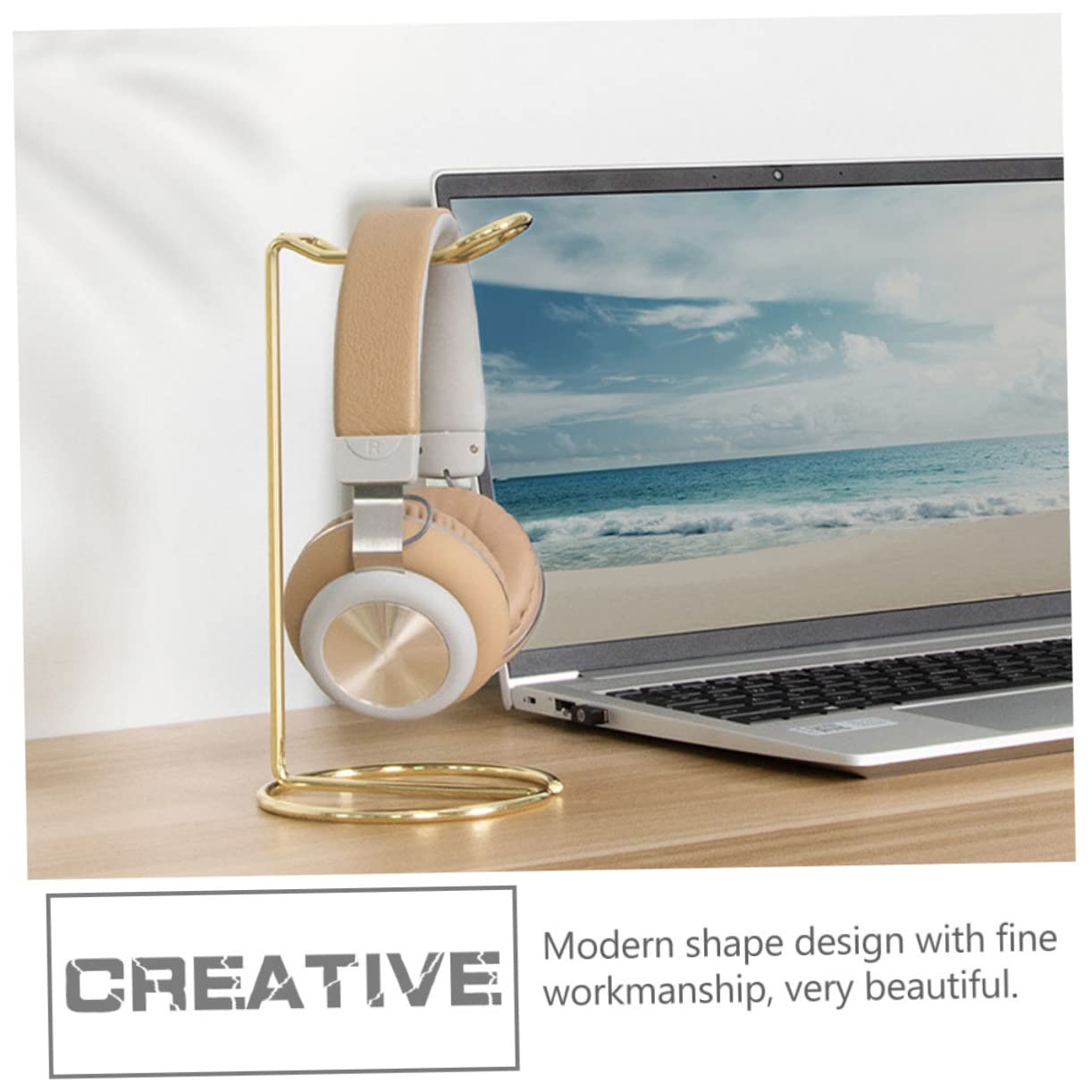 ORFOFE Stylish Alloy Headphone Hook - Universal Headset Holder Stand for Computer Desk, Gaming Setup & Office Organization - Perfect for Headphone Storage & Cable Management