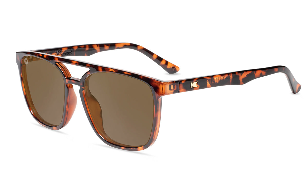 Brightsides Glossy Tortoise Shell & Amber Sunglasses - Stylish UV Protection Shades for Women & Men | Perfect for Beach, Driving & Outdoor Activities