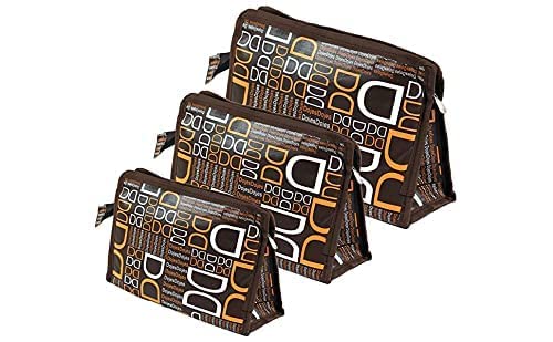 PRISMAXIC 3-Piece Travel Toiletry Bag Set - Waterproof Cosmetic Pouch, Jewelry Organizer & Medicine Storage Case for Women | Perfect for Vacation, Gym & Business Trips