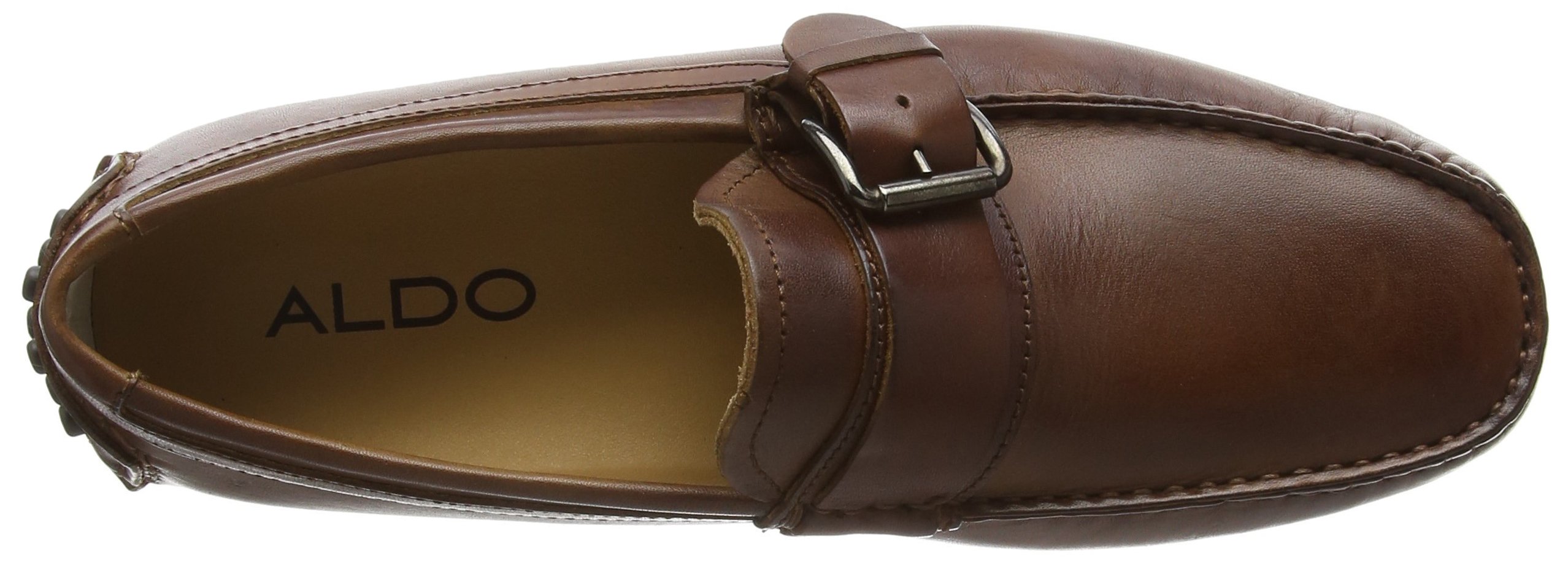 Aldo Men's Genuine Leather Moccasins - Comfortable Casual Loafers for Business & Travel - Lightweight Slip-On Shoes for Office, Driving & Everyday Wear