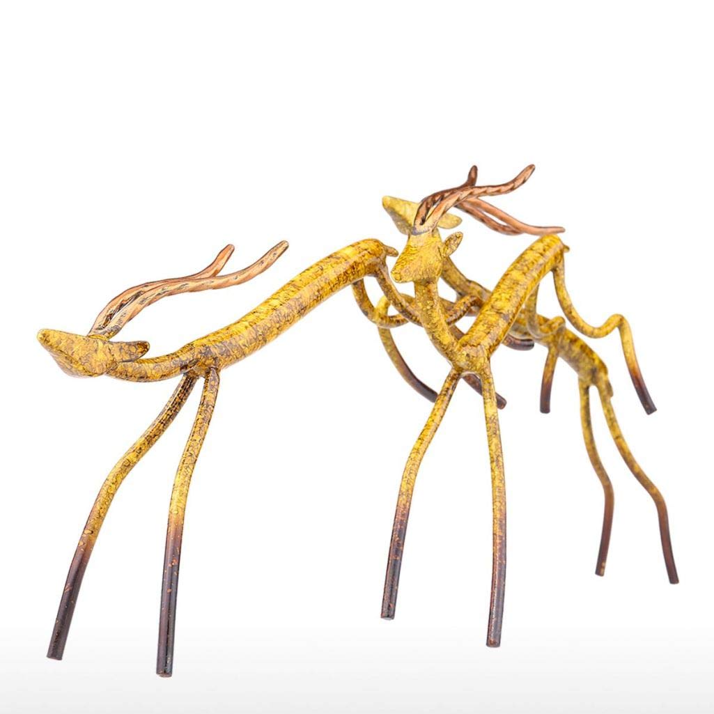 Antelope Statue - Handcrafted Iron Sculpture for Home & Office Decor | Metal Animal Artwork, Figurine | Perfect for Living Room, Garden, or Gift