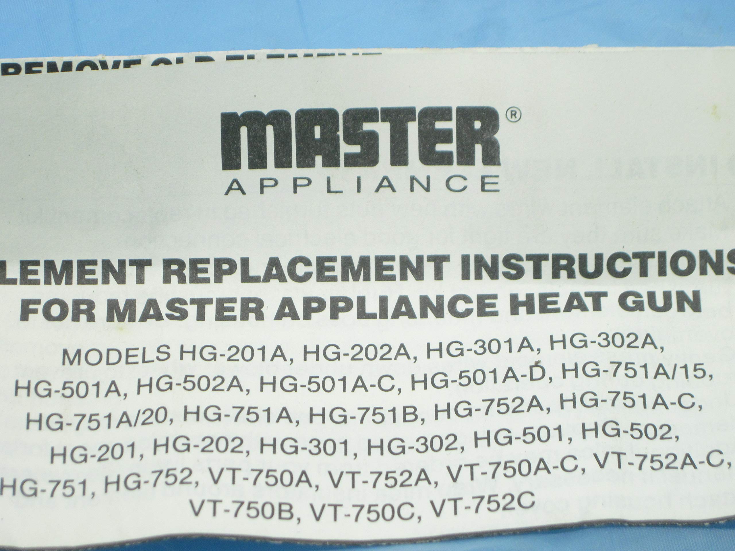 Master Appliance HAS-041K Replacement Heating Element Kit for Heat Gun 03022-00 - Compatible with Industrial Heat Guns, DIY Projects & Home Repairs