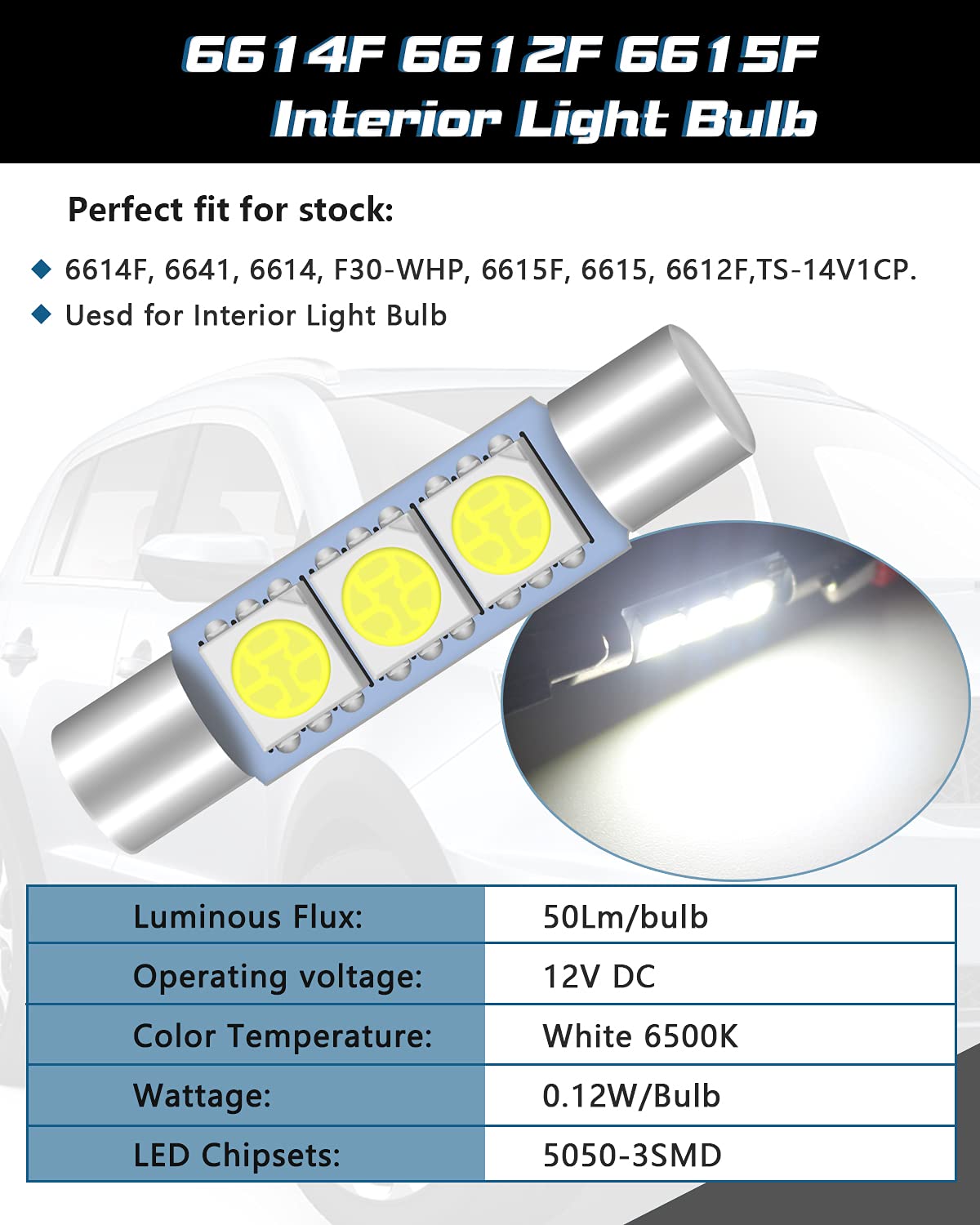 Alopee 6614 6614F LED Bulb 30mm(1.18