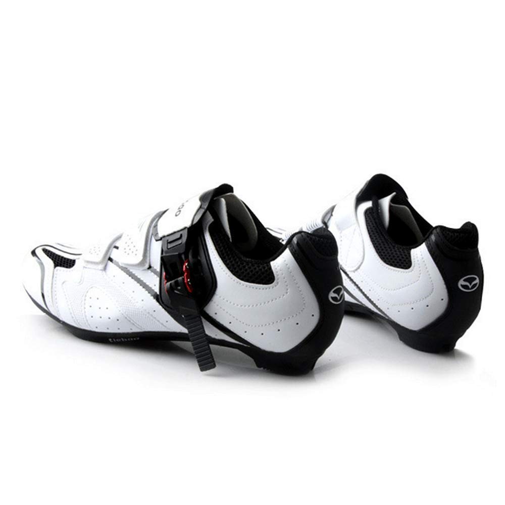 **FACAI Men's Cycling Shoes - Breathable Off-Road Bicycle Sneakers with Cleat Compatibility for Mountain Biking & Road Cycling - White (Size 40)**    *Perfect for mountain biking, road cycling, and indoor training sessions.*