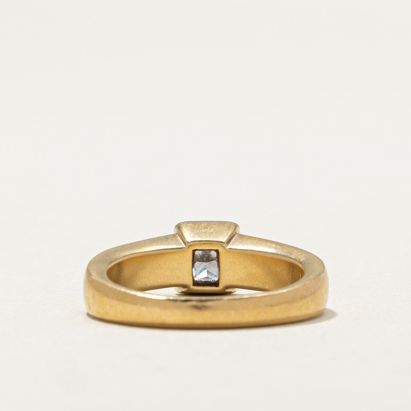 0.35ct Princess Cut Diamond Engagement Ring - Size 5.25 - Bezel Set Solitaire Ring for Women - Perfect for Proposals, Anniversaries & Special Occasions