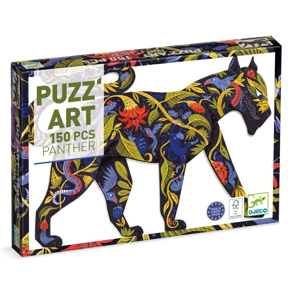Djeco Puzz'Art Panther Puzzle - 500 Piece Animal Jigsaw for Adults & Teens - Creative Home Decor & Gift Idea for Puzzle Lovers - Perfect for Relaxation & Family Game Nights
