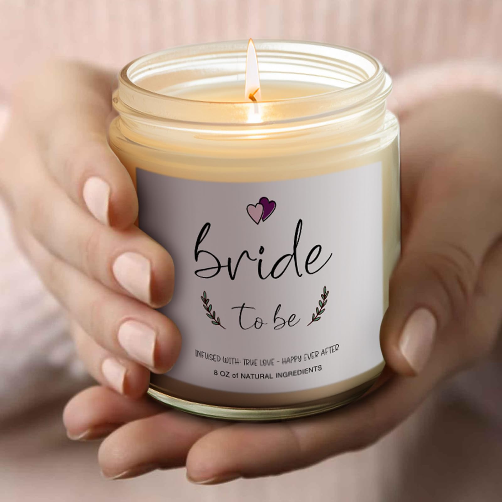 Elegant Bridal Shower Gifts for Bride to Be - Romantic Scented Candle for Engagement & Bachelorette Parties - Perfect for Wedding Showers, Bridal Luncheons & Newlywed Home Decor