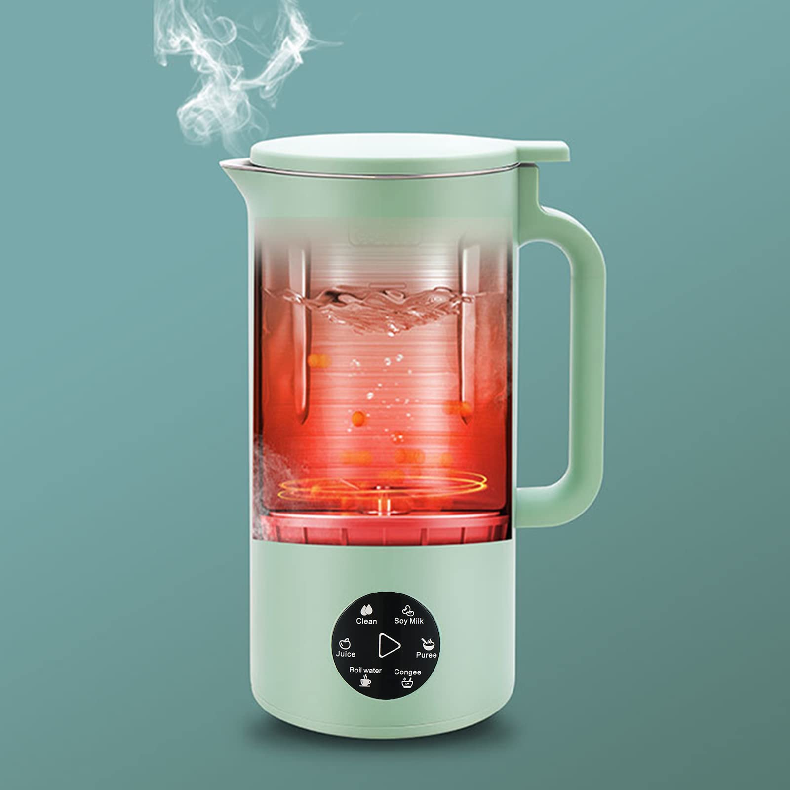 Irishom 350mL Single Serve Soymilk Maker & Multi-Function Juicer - Compact Soy Milk Machine, Rice Cooker & Boiling Water Kettle with UK Plug - Perfect for Small Kitchens, Dorms & Office Use