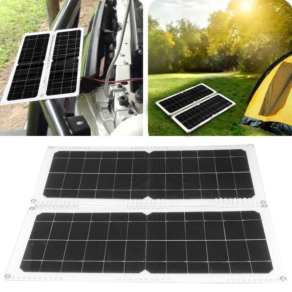 20W Solar Panel Charger - Portable Waterproof Solar Charger for Camping, Hiking, RV & Outdoor Activities - Fast Charging Power Bank for Phones, Tablets & USB Devices