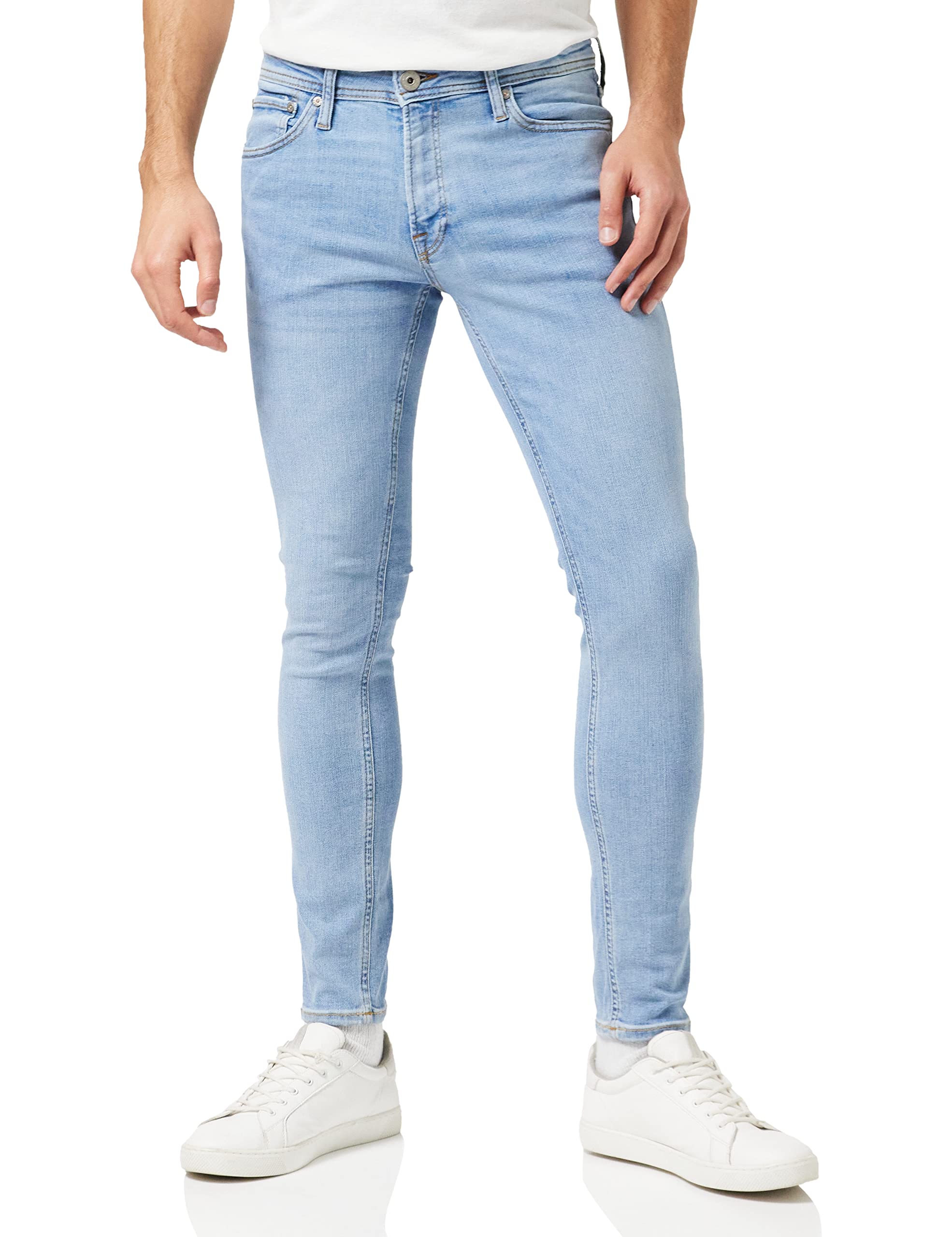 JACK & JONES Men's Slim Fit Stretch Denim Jeans for Casual Wear - Comfortable & Stylish for Everyday Outfits and Office Looks