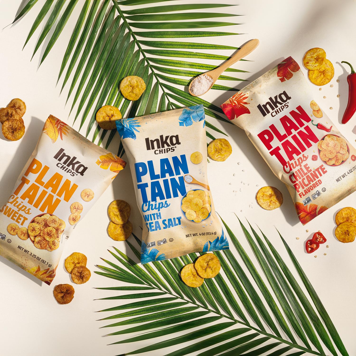 Inka Crops Inka Chips - Gluten Free Plantain Chips with Sea Salt, 4oz (Pack of 12) | Healthy Snacks for Kids, Keto Diet & On-The-Go Lifestyle