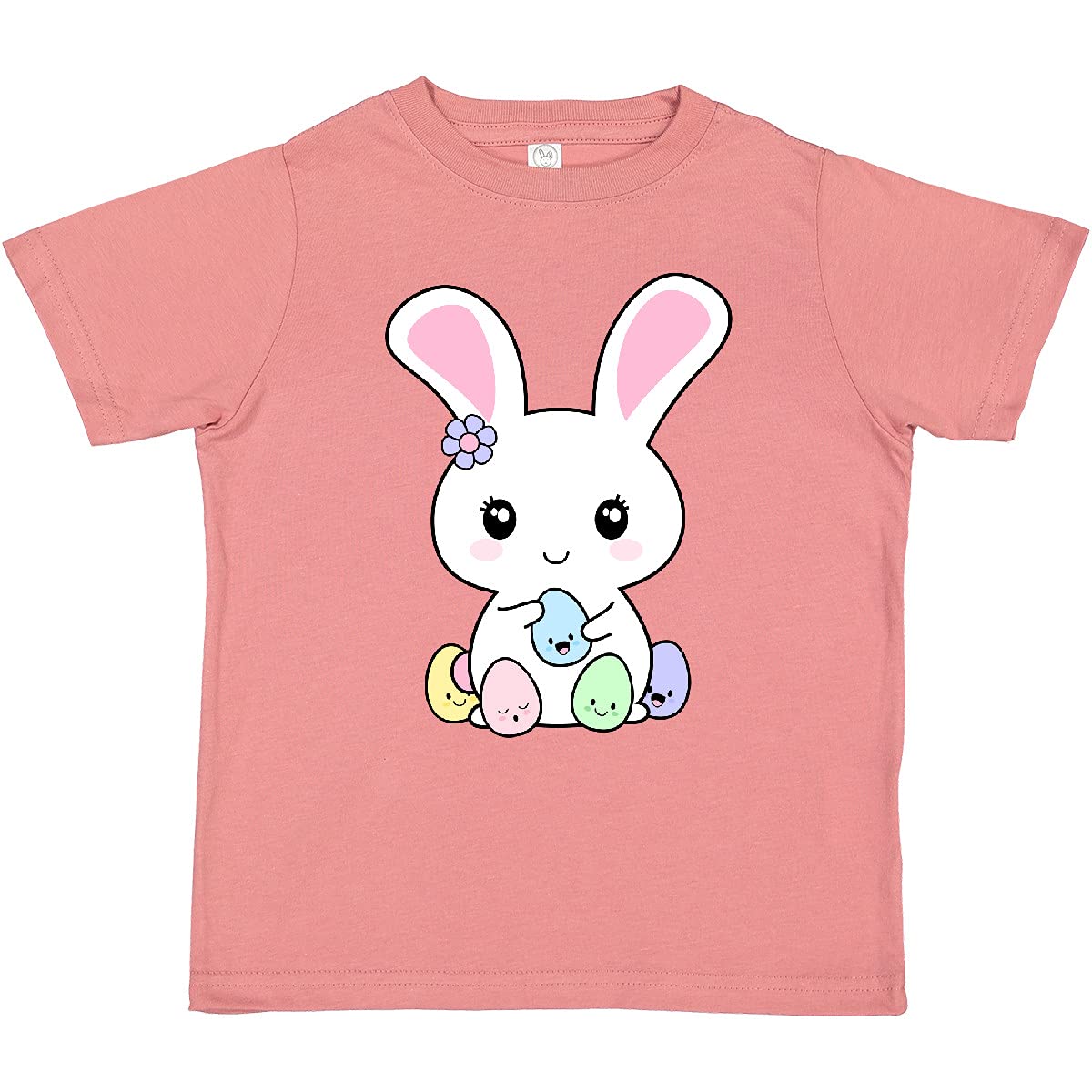 Inktastic Kawaii Easter Bunny Toddler T-Shirt - Cute Cotton Easter Outfit for Baby Girls & Boys - Perfect for Easter Egg Hunts, Spring Photos & Family Gatherings