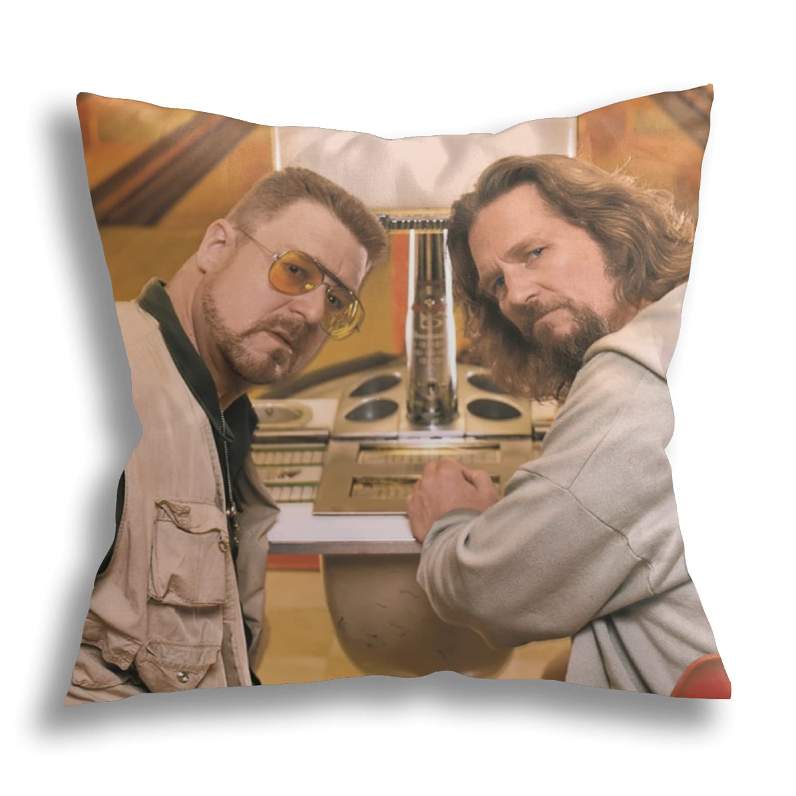 The Big Lebowski Pillow Covers - Soft Decorative Throw Pillow Cases for Home, Sofa, Couch & Car Decor - Perfect for Movie Nights, Living Room Styling & Road Trips