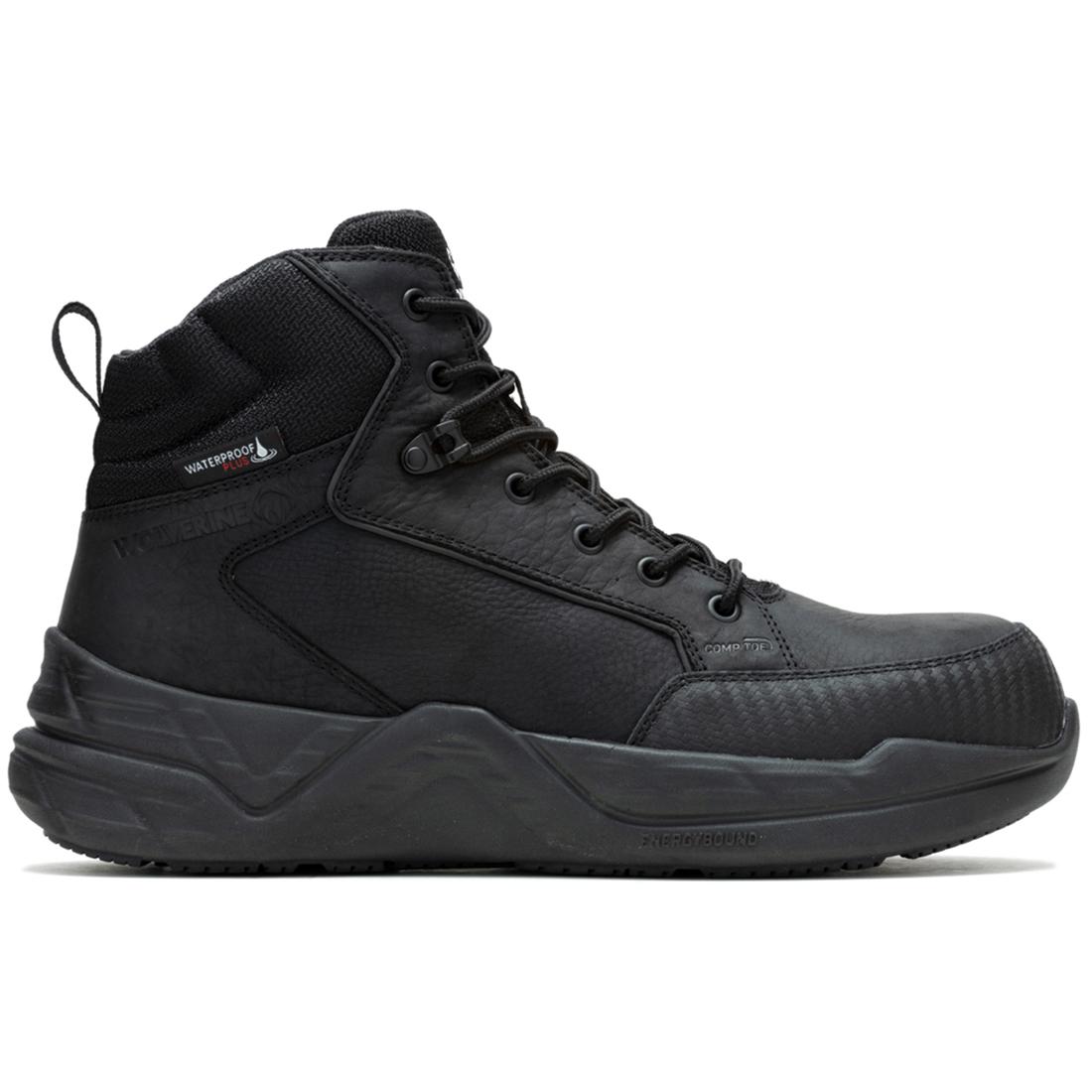 Proshift LX Energy Rebound Waterproof CarbonMax Work Boots for Men - Black Safety Shoes for Construction, Oil Rig & Heavy Duty Work