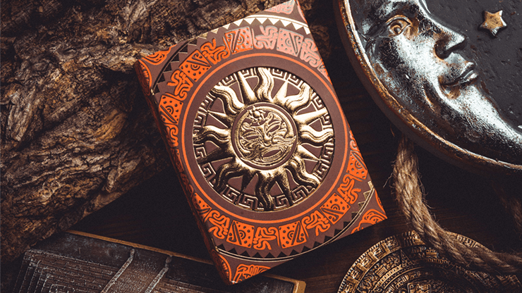 Premium Maya Sun Themed Playing Cards - Waterproof & Durable for Poker, Magic Tricks, and Casino Games - Perfect for Game Nights, Travel, and Collectors