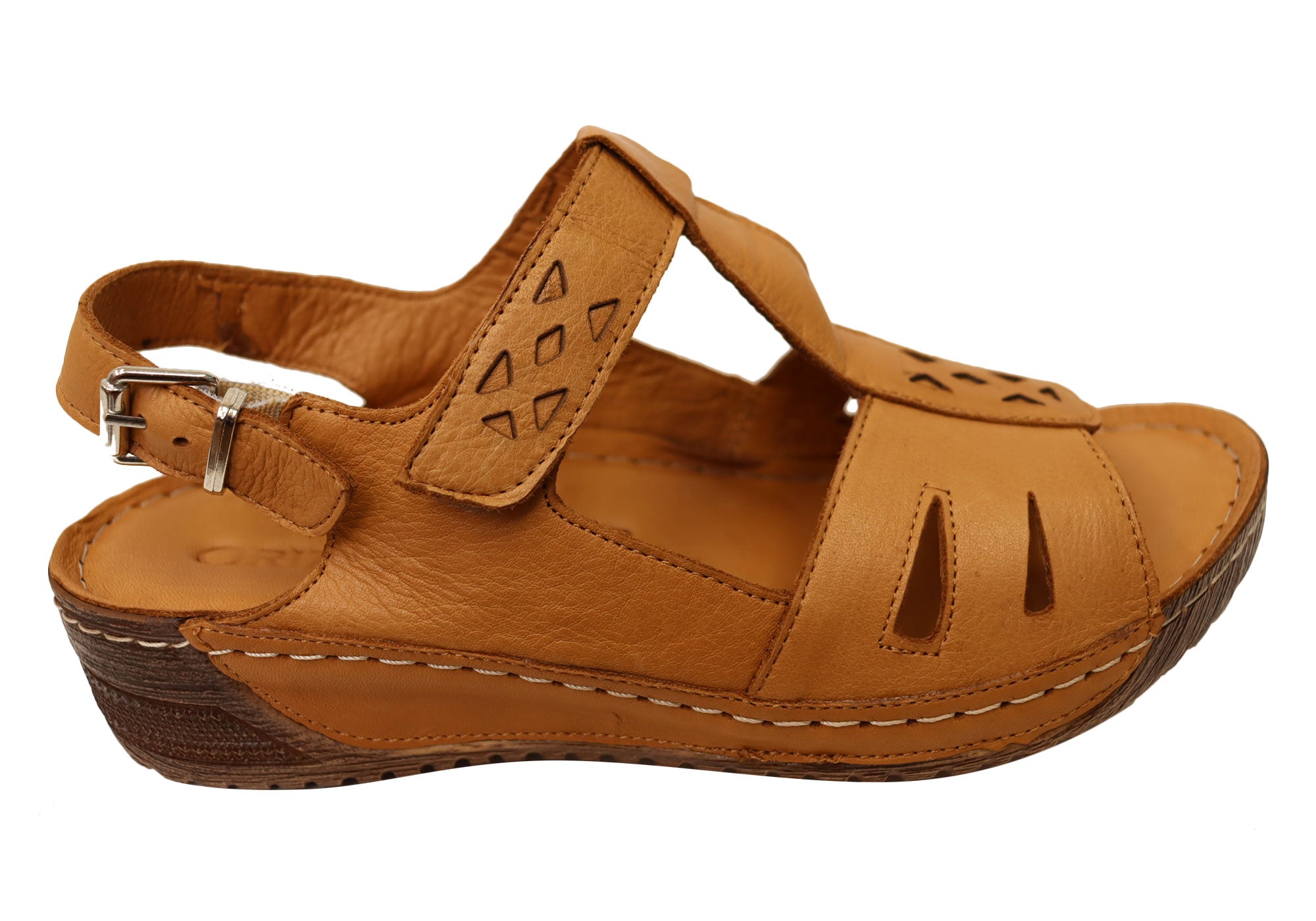 Orizonte Shaz Women's Comfortable Leather Sandals - European Style Summer Walking Shoes for Beach, Travel & Casual Outings